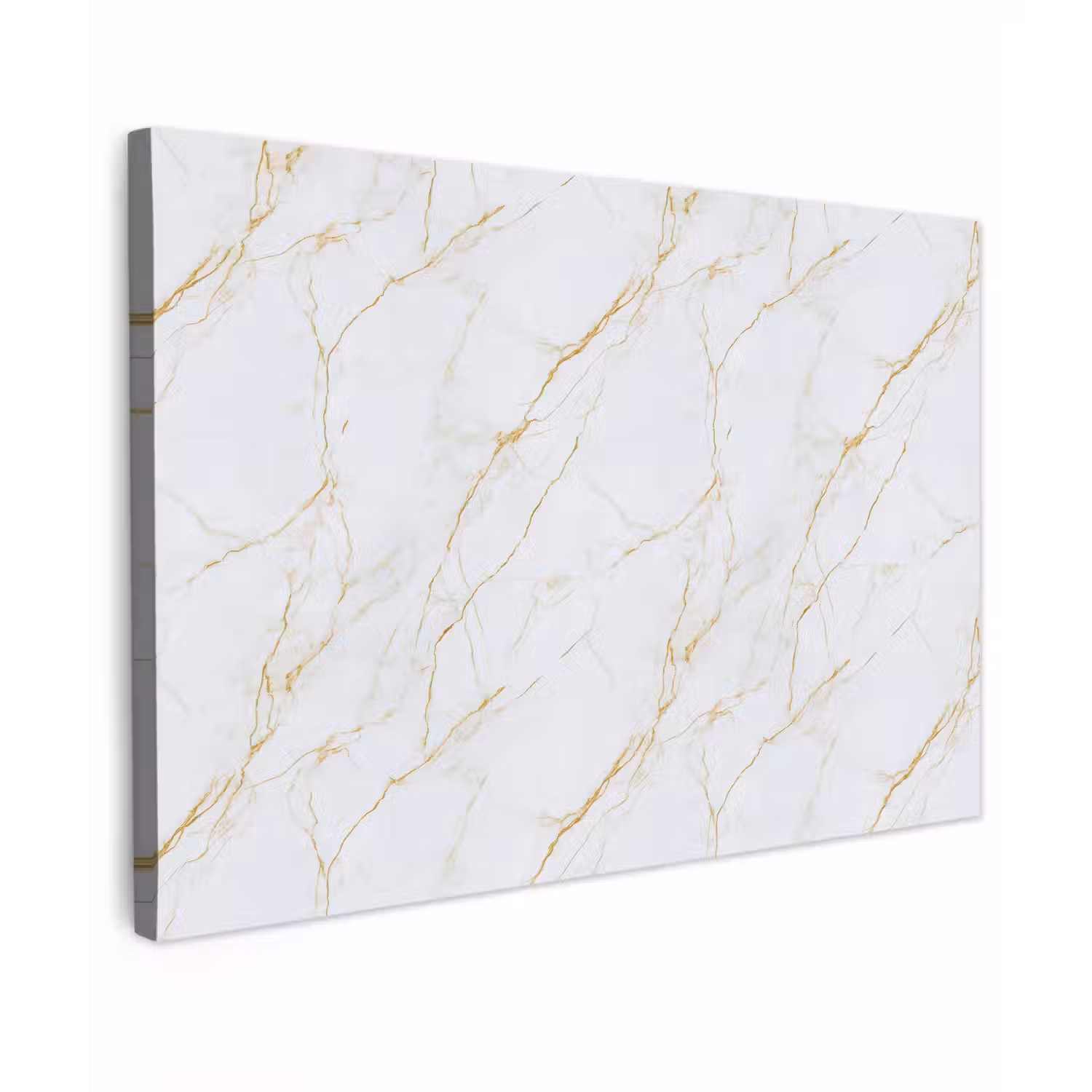 Wit - Marmer - Goud - Luxueus Tuinposter op houten frame 2 cm dik klein 845 -3d