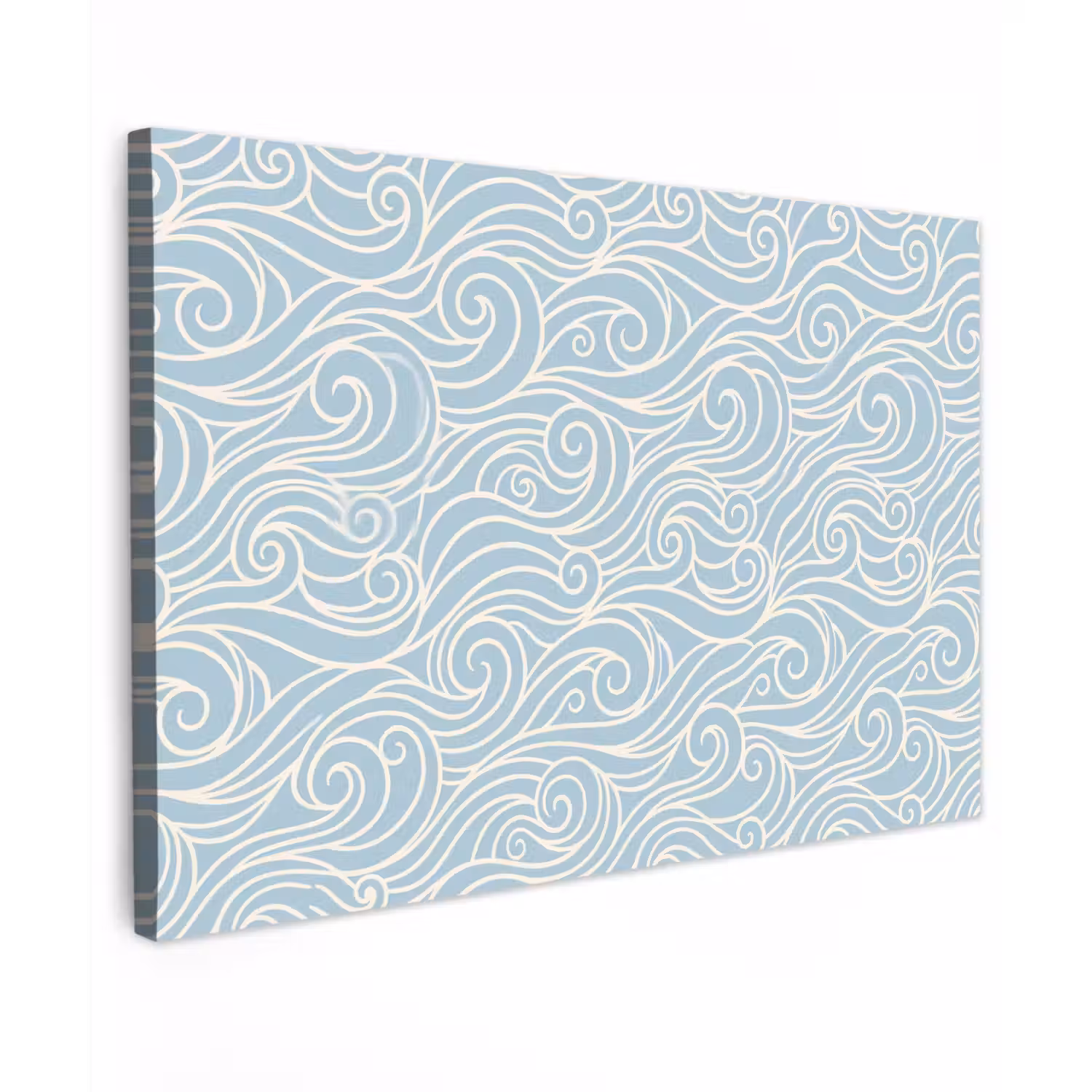Golf - Abstract - Natuur - Modern - Blauw Tuinposter op houten frame 2 cm dik klein -3d