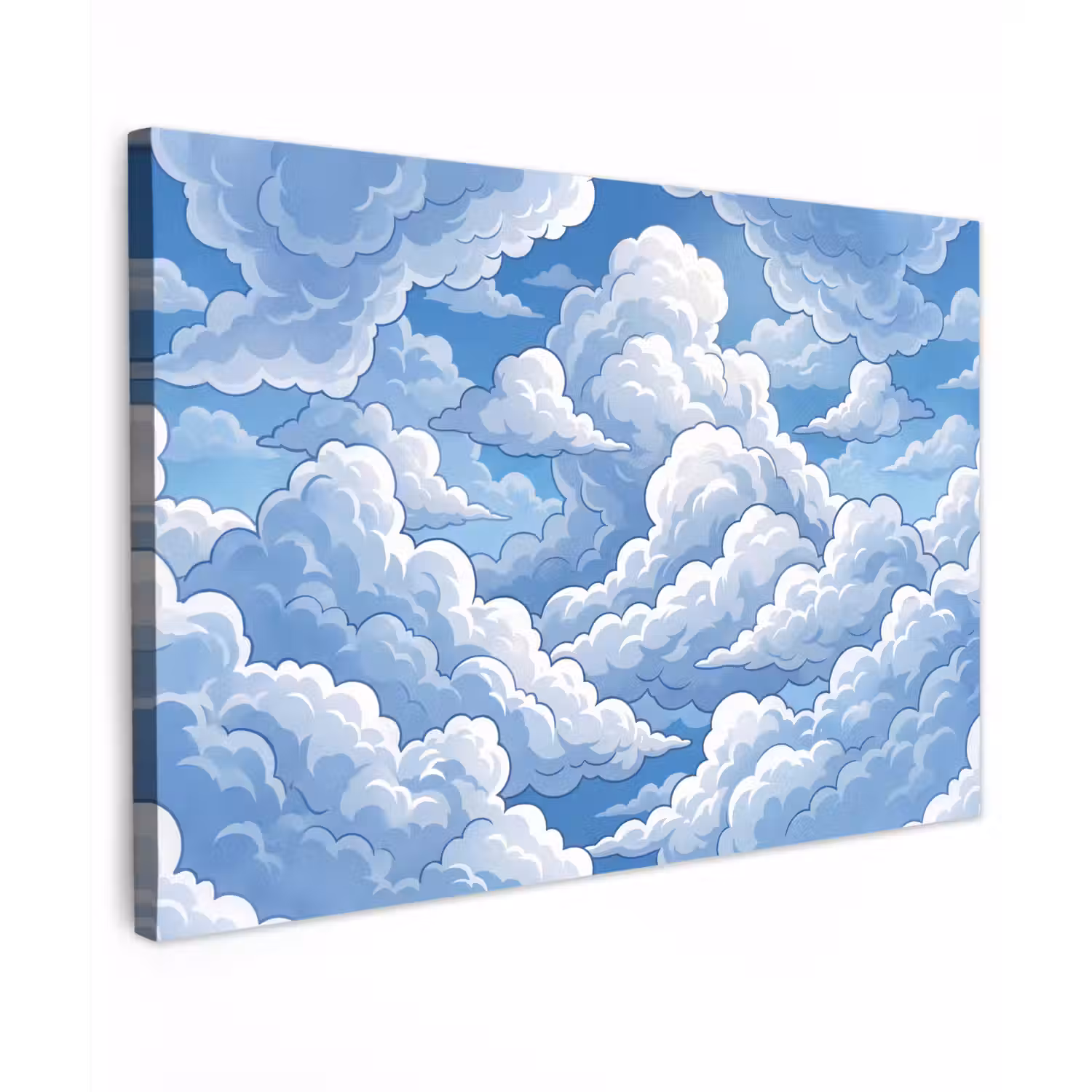 Wolken - Hemel - Abstract - Wit Tuinposter op houten frame 2 cm dik klein -3d