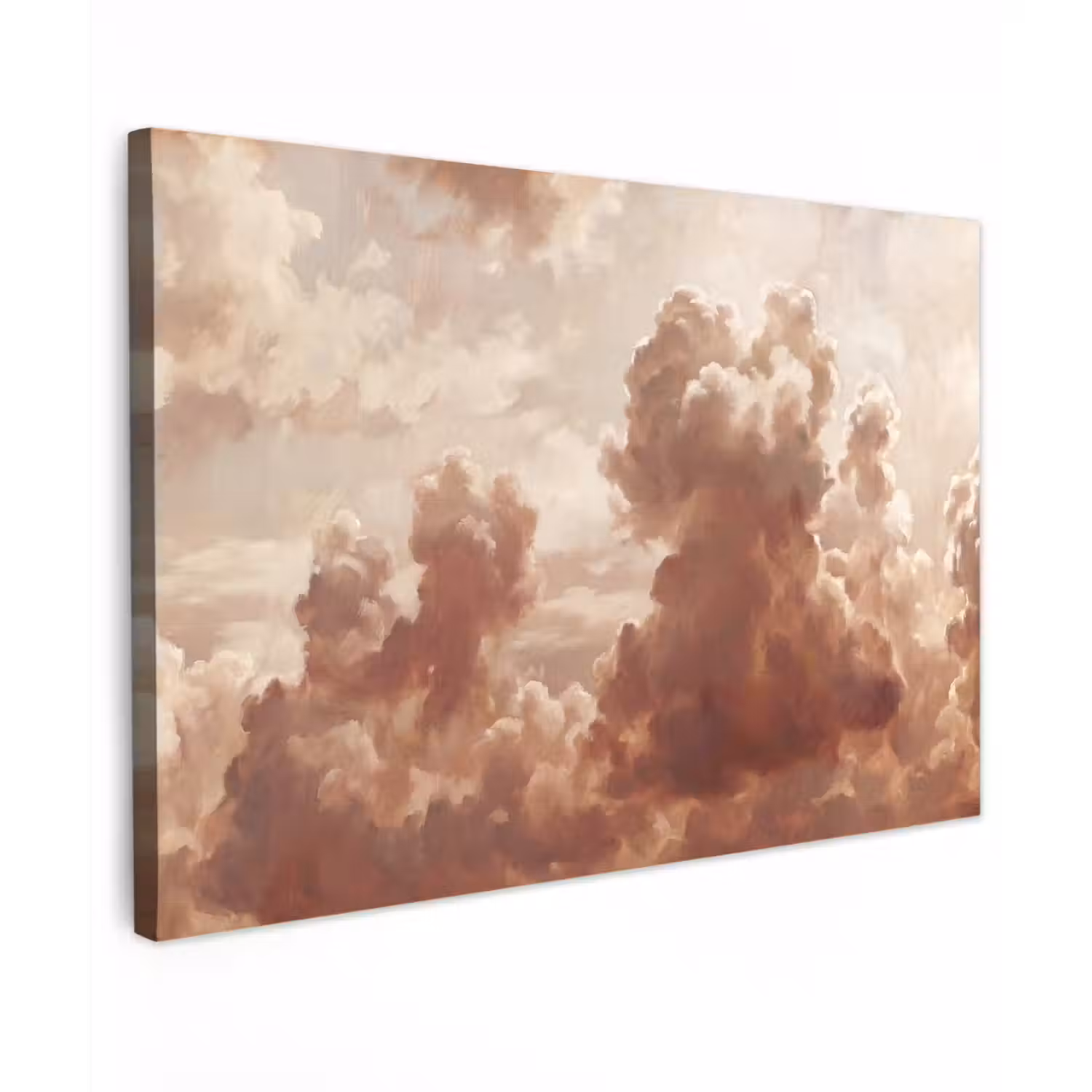 Wolken - Lucht - Natuur - Modern - Bruin Tuinposter op houten frame 2 cm dik klein -3d