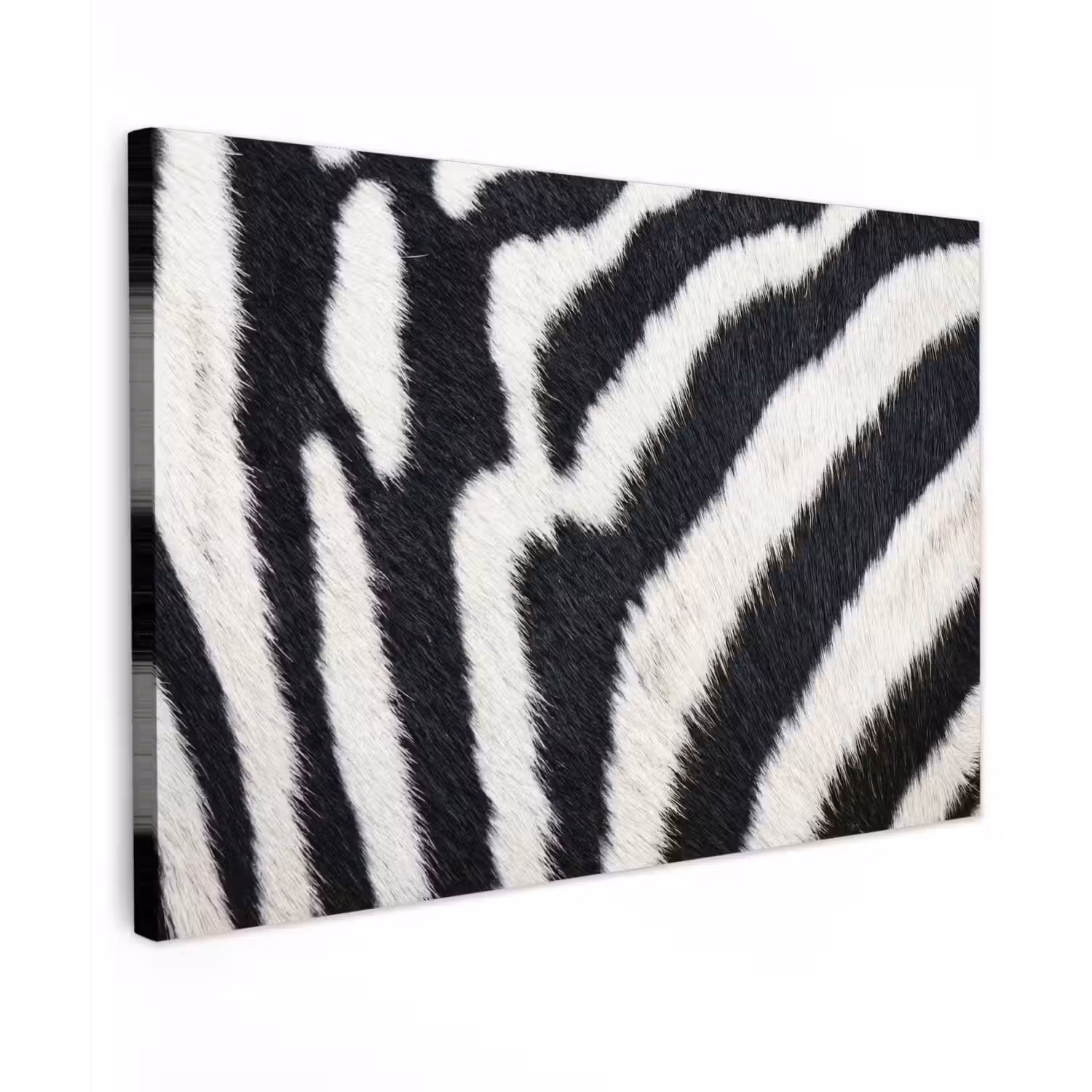 Zebra - Vacht - Klassiek - Zwart - Wit Tuinposter op houten frame 2 cm dik klein -3d