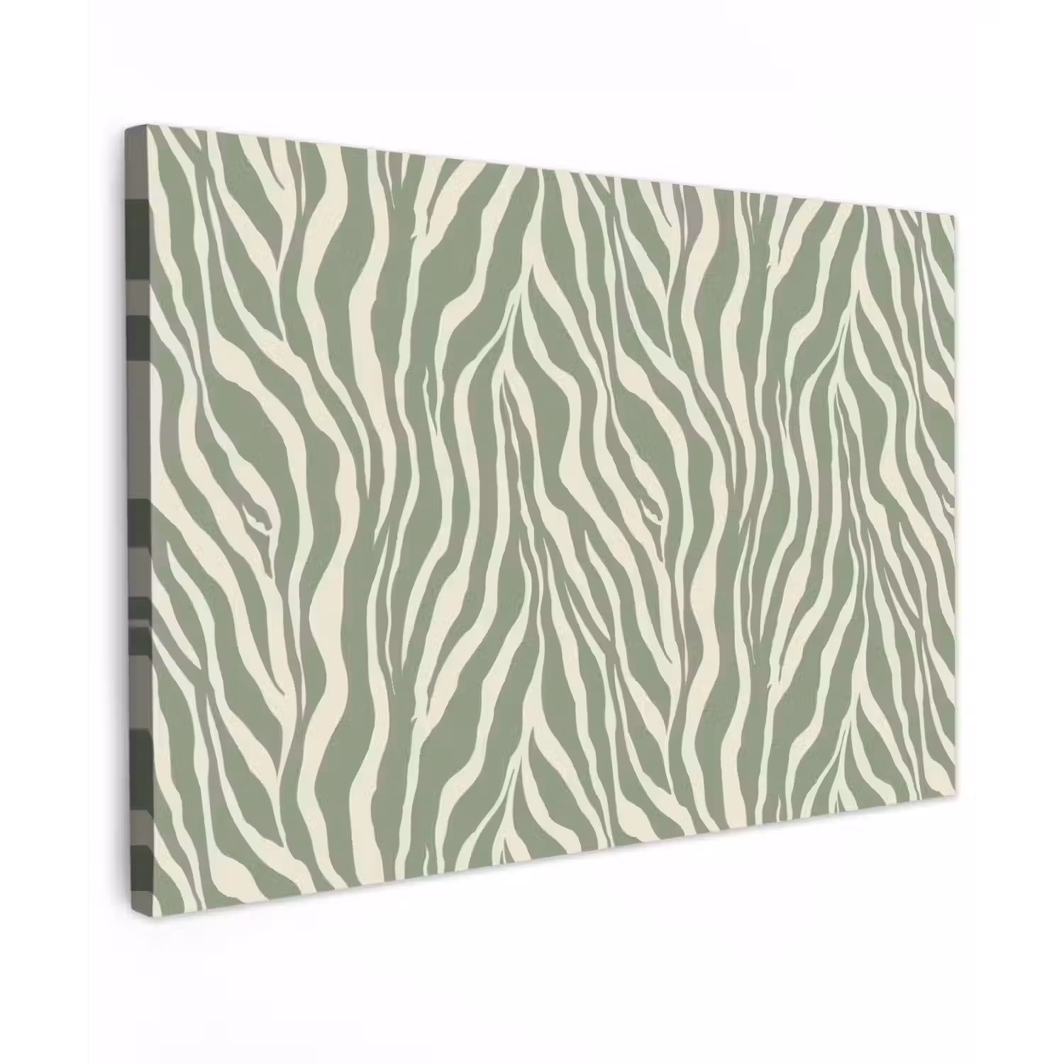 Zebra - Motief - Groen Tuinposter op houten frame 2 cm dik klein 845 -3d