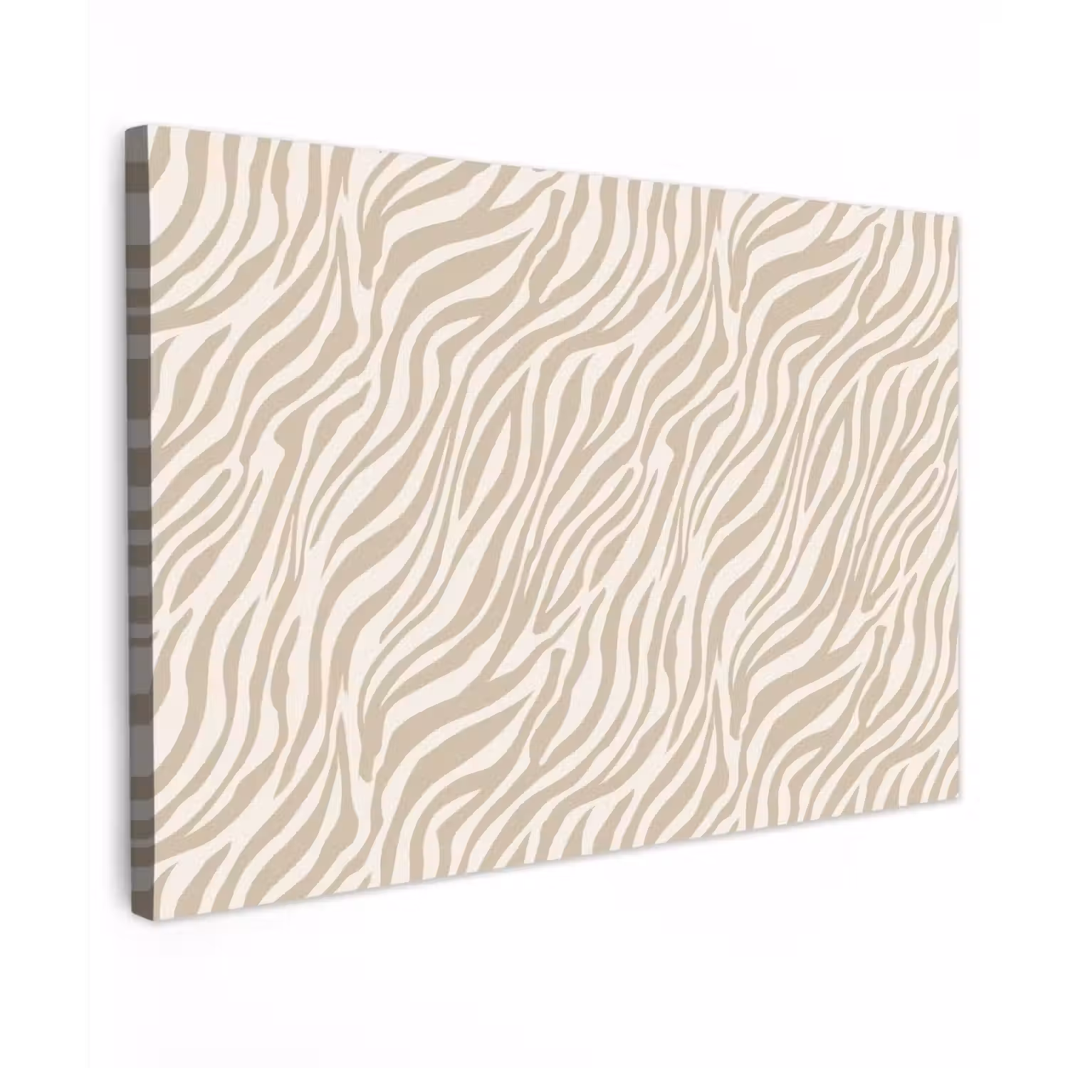 Zebra - Patroon - Beige Tuinposter op houten frame 2 cm dik klein 845 -3d