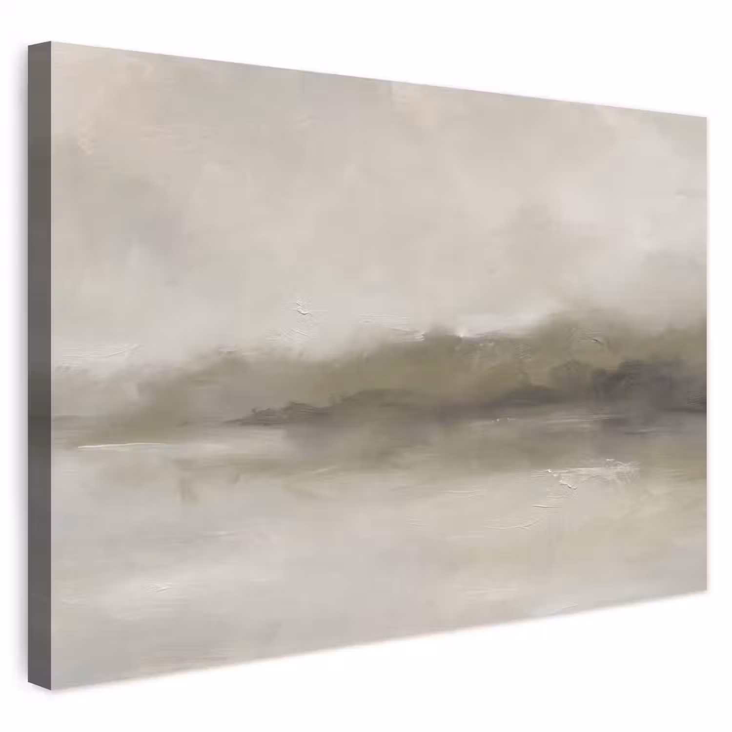 Abstract - Landschap - Nevel - Modern - Grijs Tuinposter op houten frame 2 cm dik klein -3d