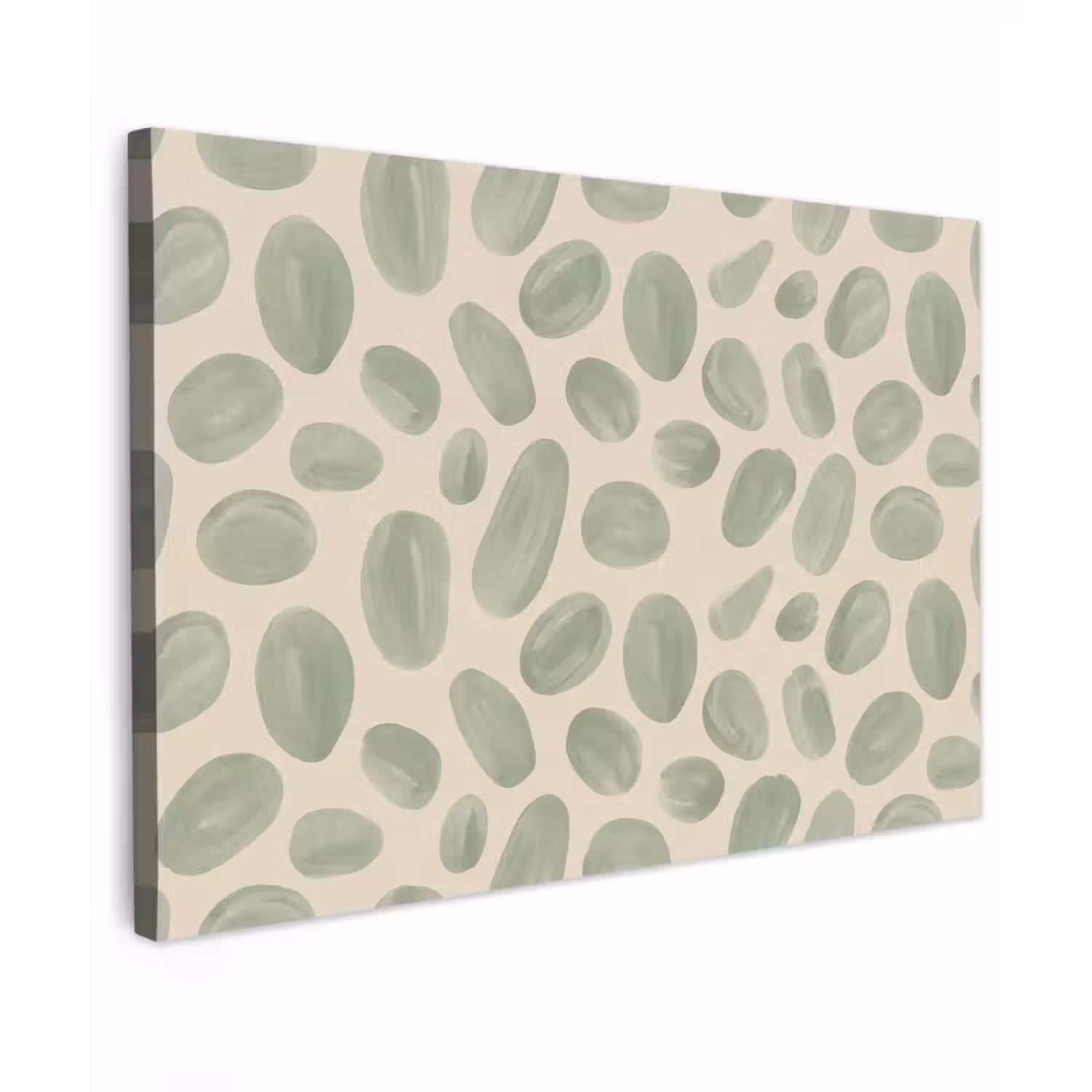 Abstract - Patroon - Organisch - Groen - Modern Tuinposter op houten frame 2 cm dik klein -3d