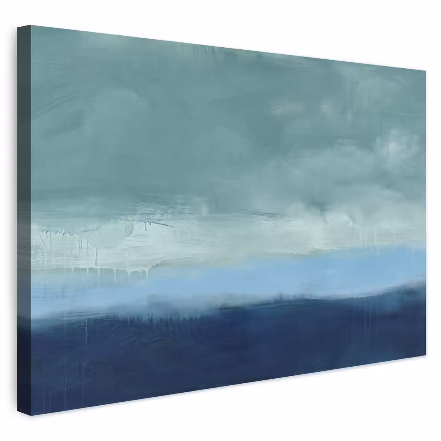 Abstract - Lagen - Rust - Modern - Blauw Tuinposter op houten frame 2 cm dik klein -3d