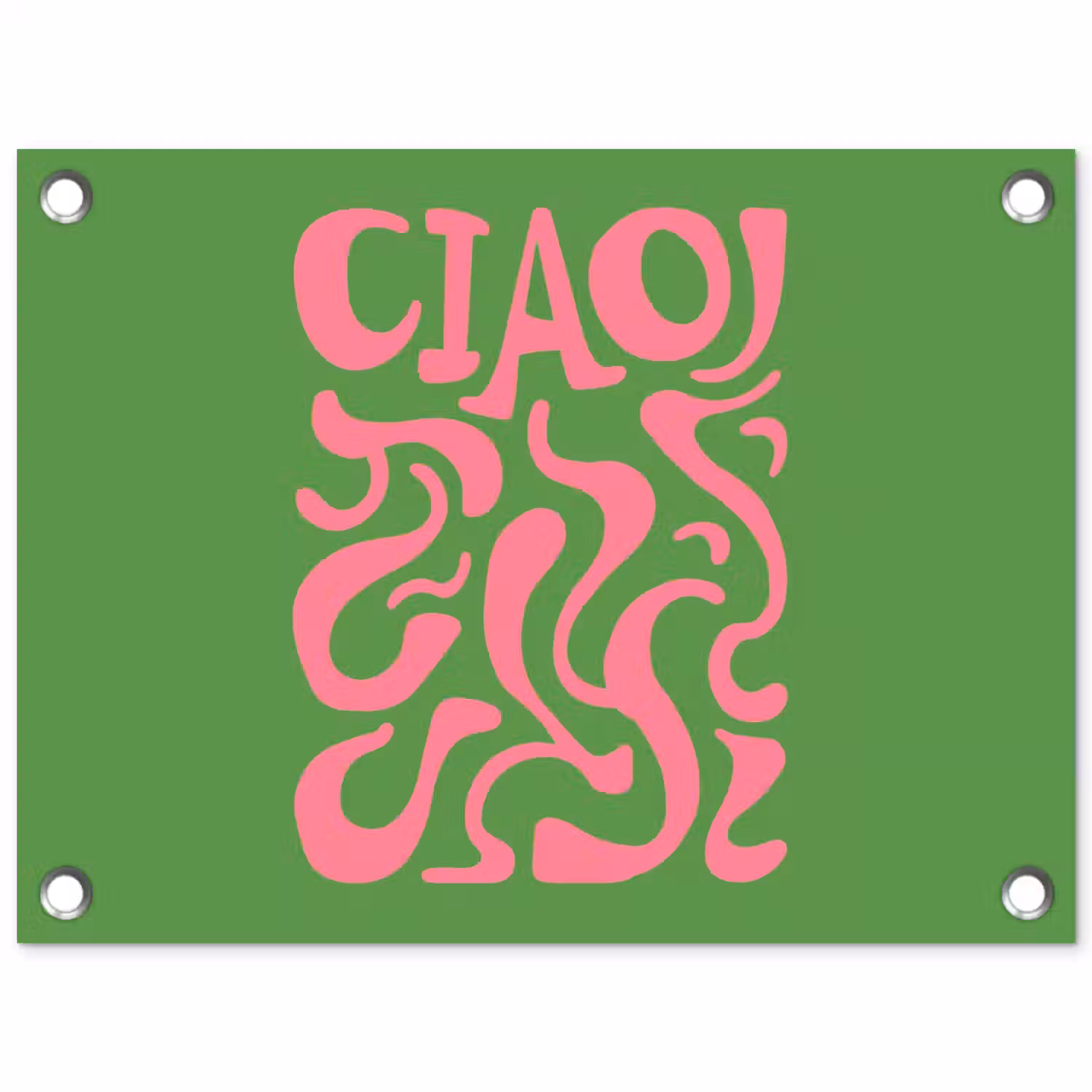 Abstract - Roze - Ciao - Vormen tuinposter los doek klein -3d