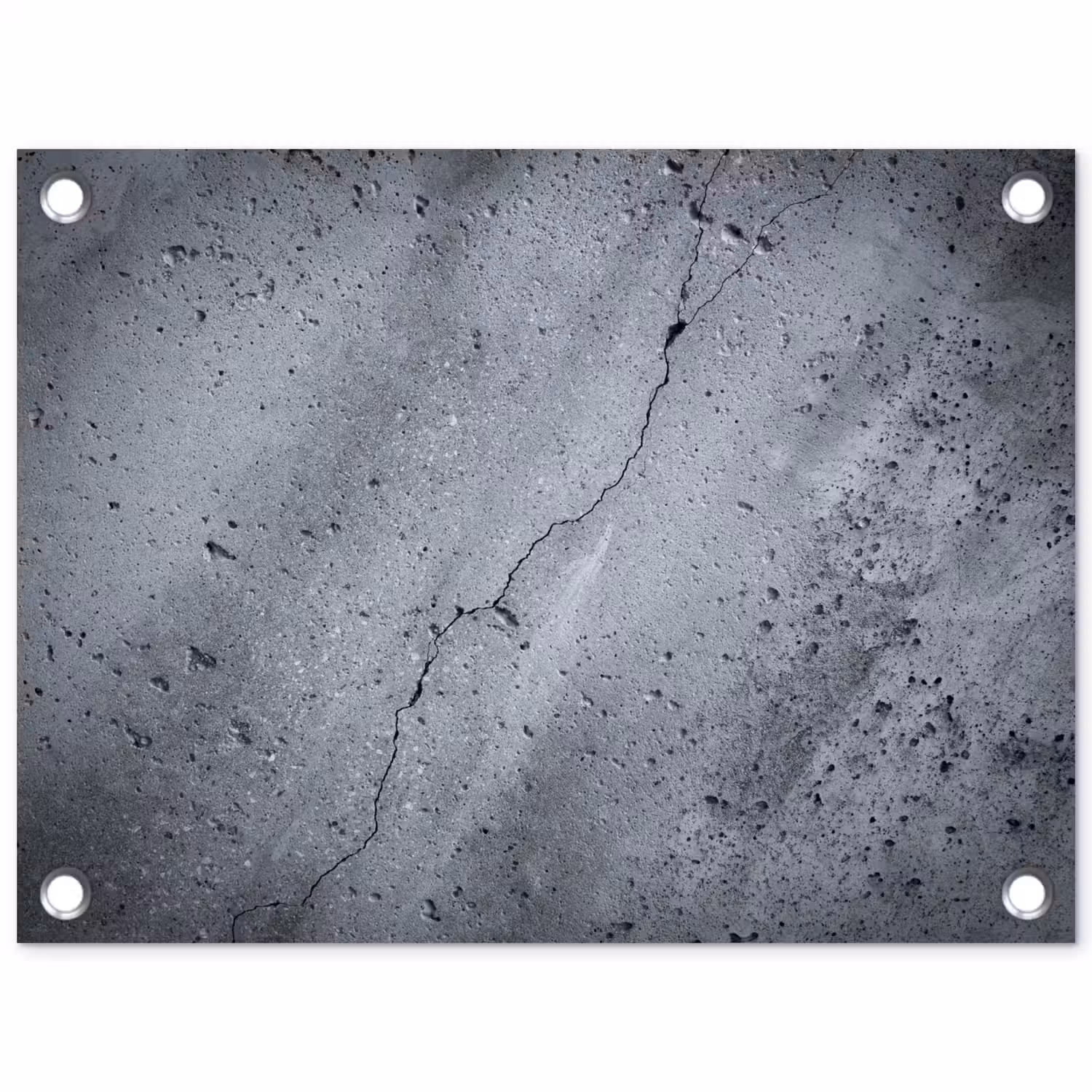 Beton - Grijs - Scheur tuinposter los doek klein -3d