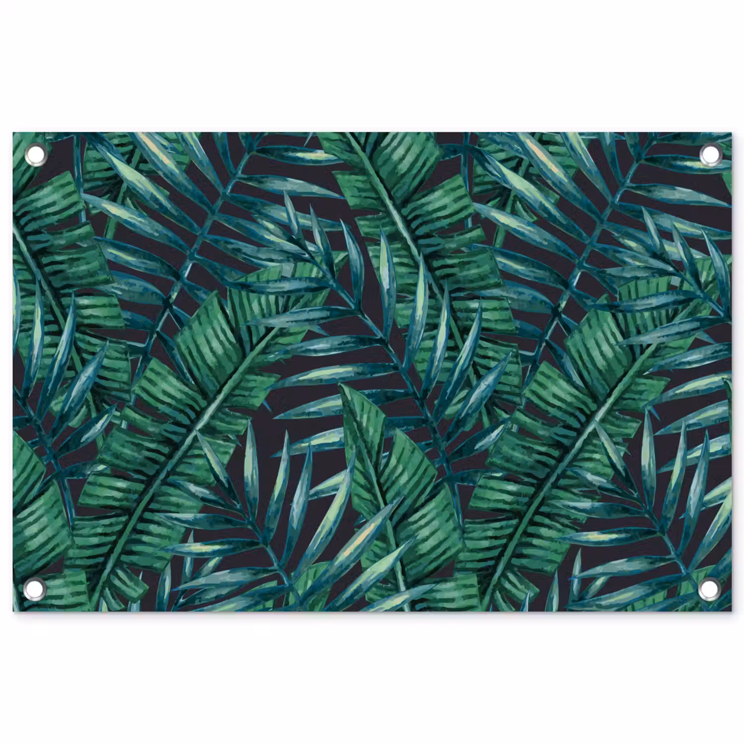 Bladeren - Tropical - Jungle tuinposter los doek klein -3d