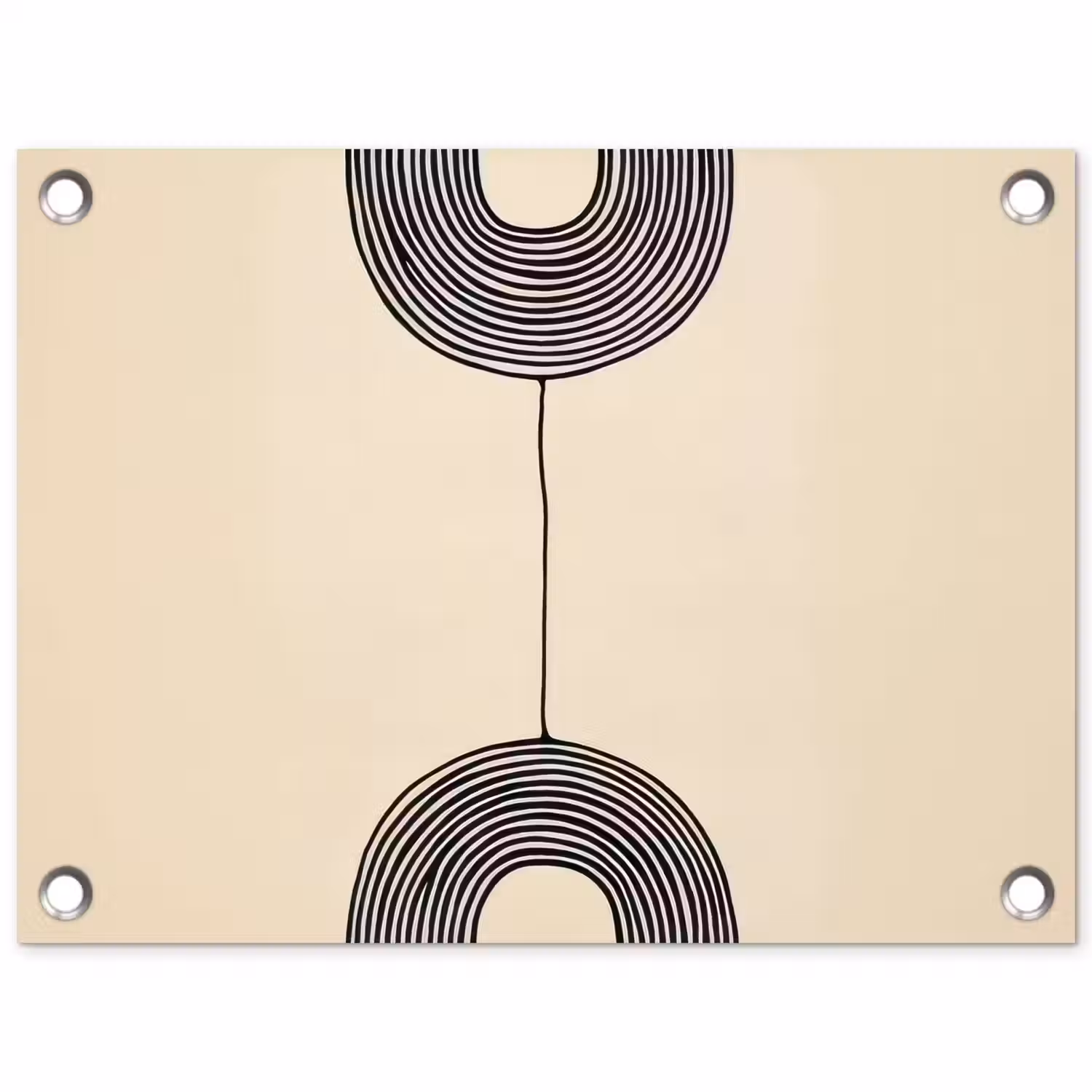 Geometrische bogen - Minimalistisch - Symmetrisch tuinposter los doek klein -3d
