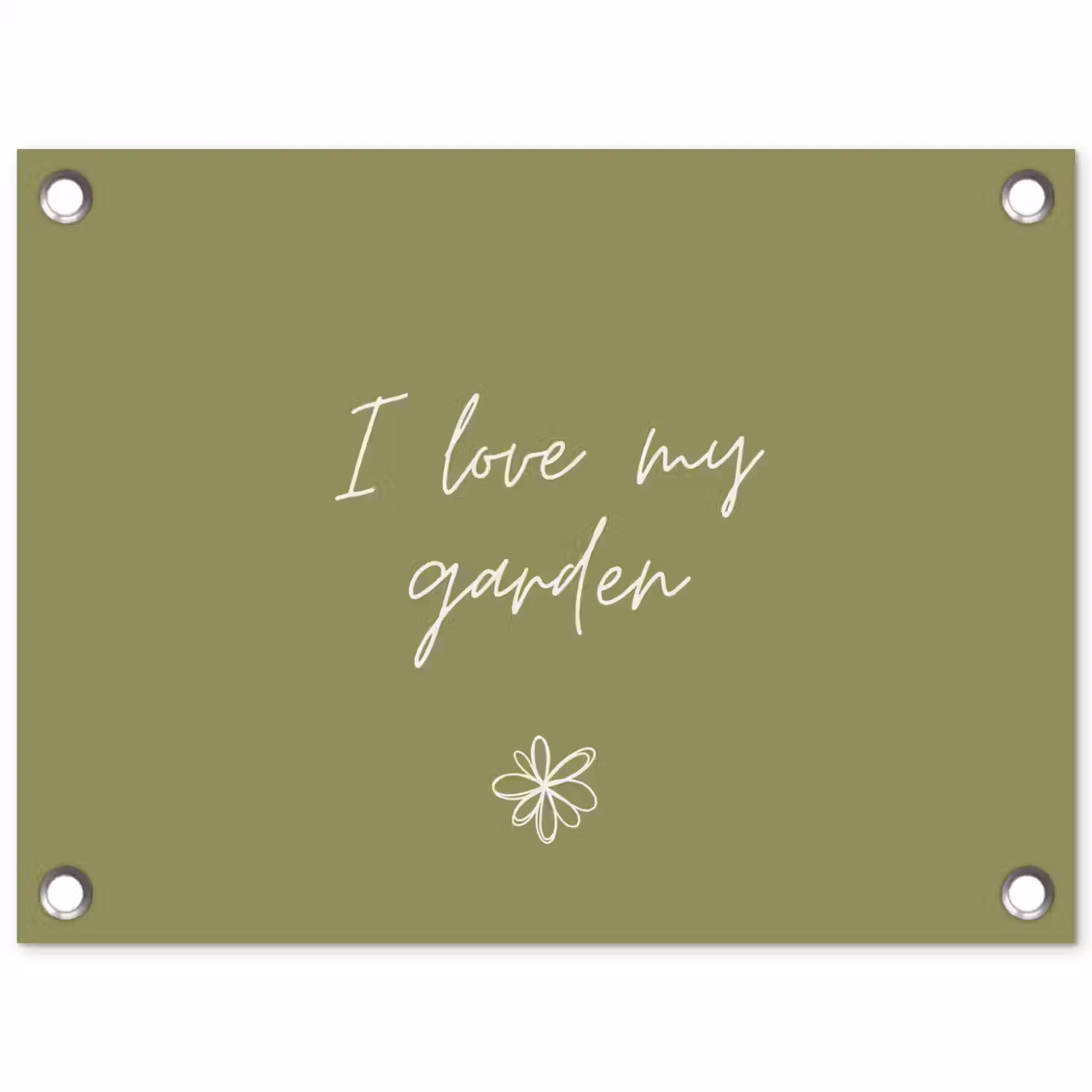 I Love My Garden tuinposter los doek klein -3d