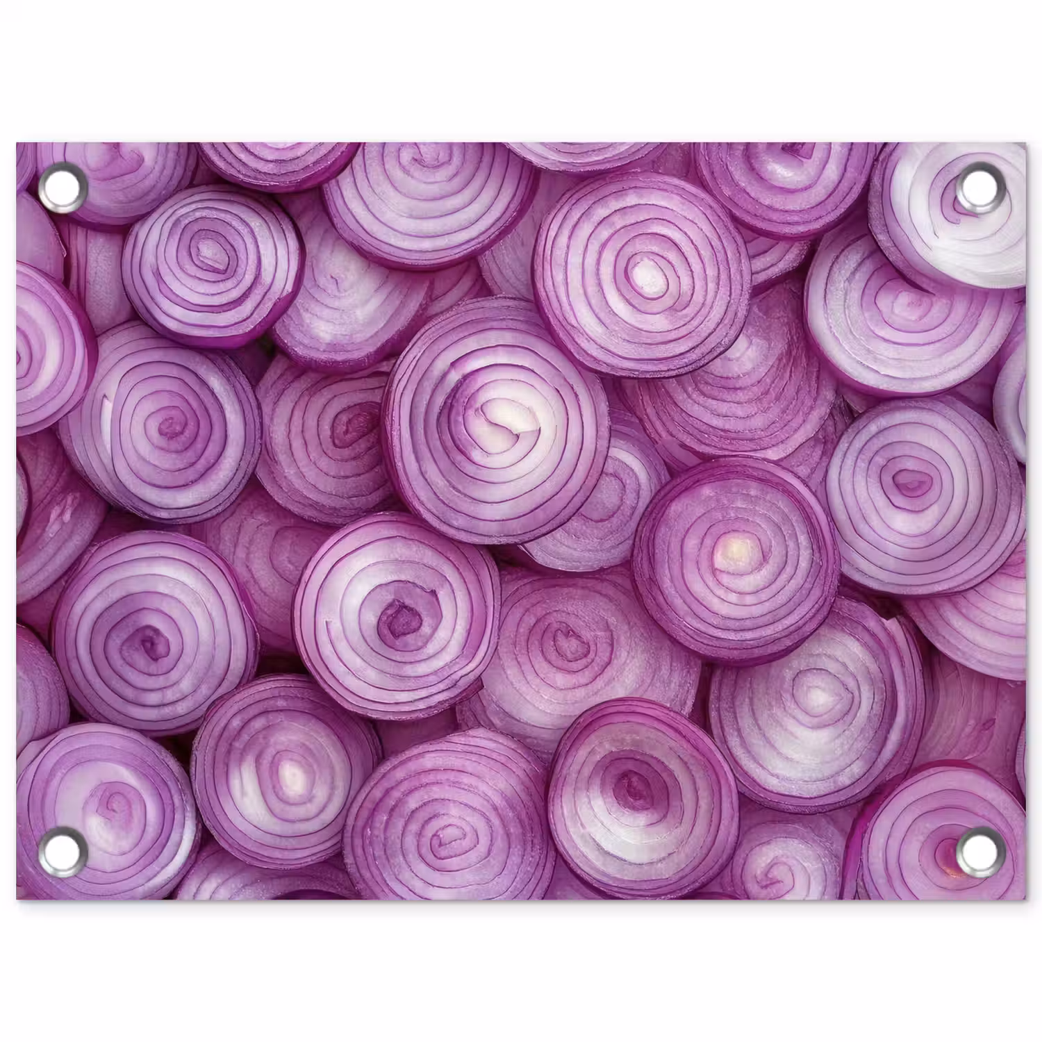 Paars - Uien - Close up tuinposter los doek klein -3d
