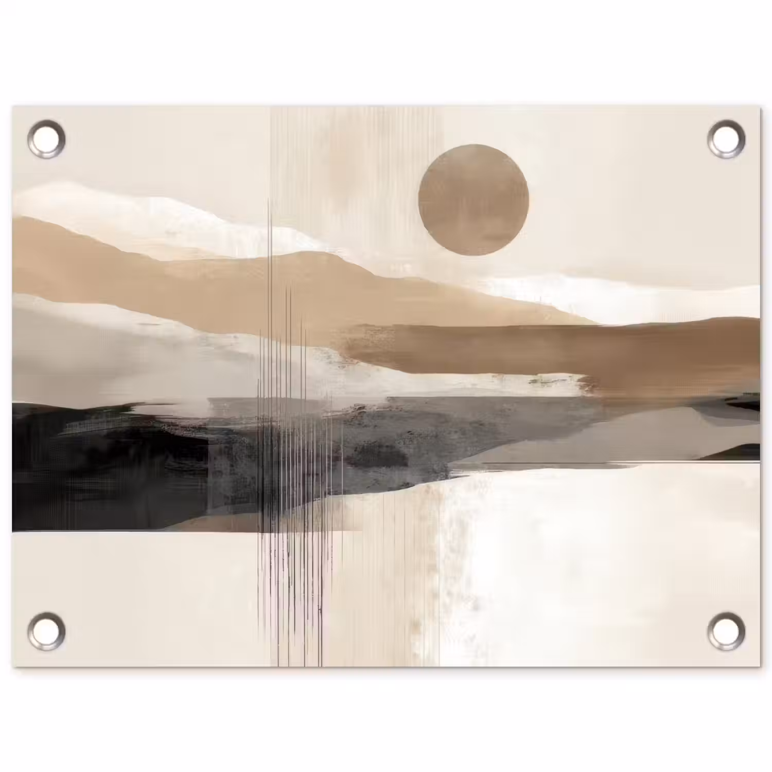 Minimalistisch - Landschap - Dimensie tuinposter los doek klein -3d