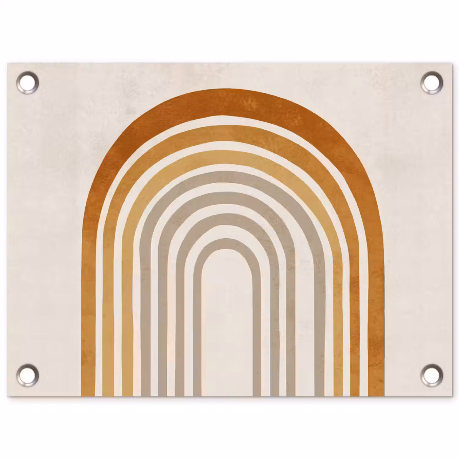 Minimalistisch - Boog - Lijnen - Beige tuinposter los doek klein -3d
