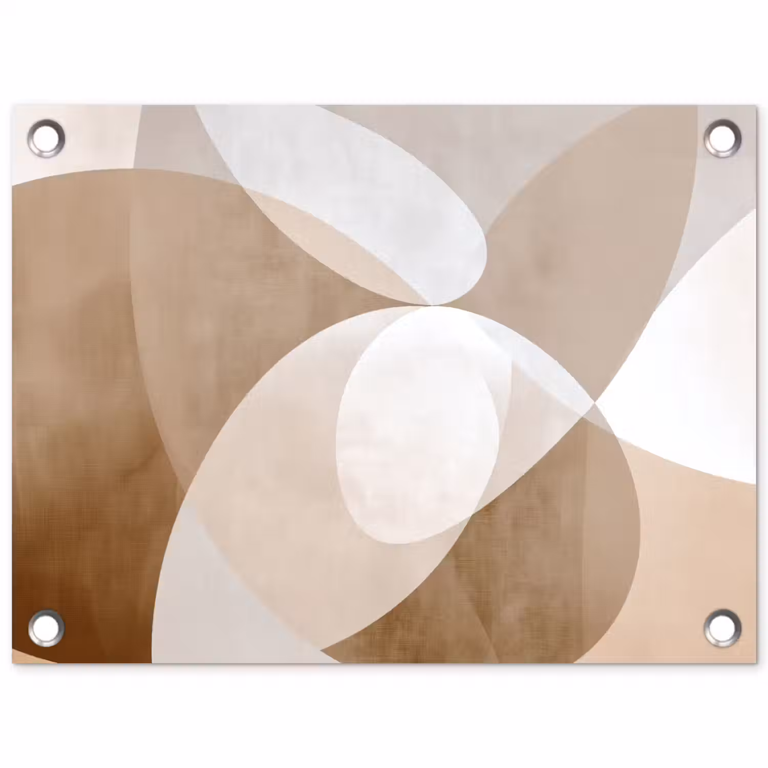 Ovale vormen - Transparant - Zachte overgang tuinposter los doek klein -3d