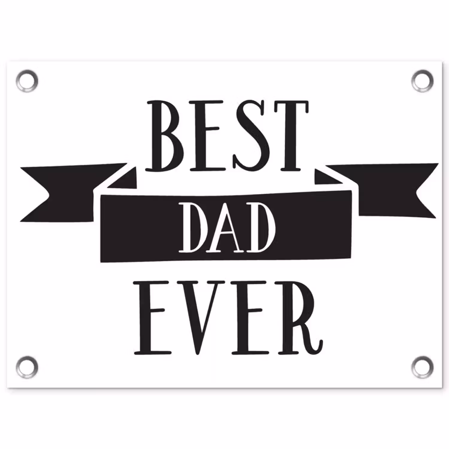 Papa - Quote - Beste papa tuinposter los doek klein -3d