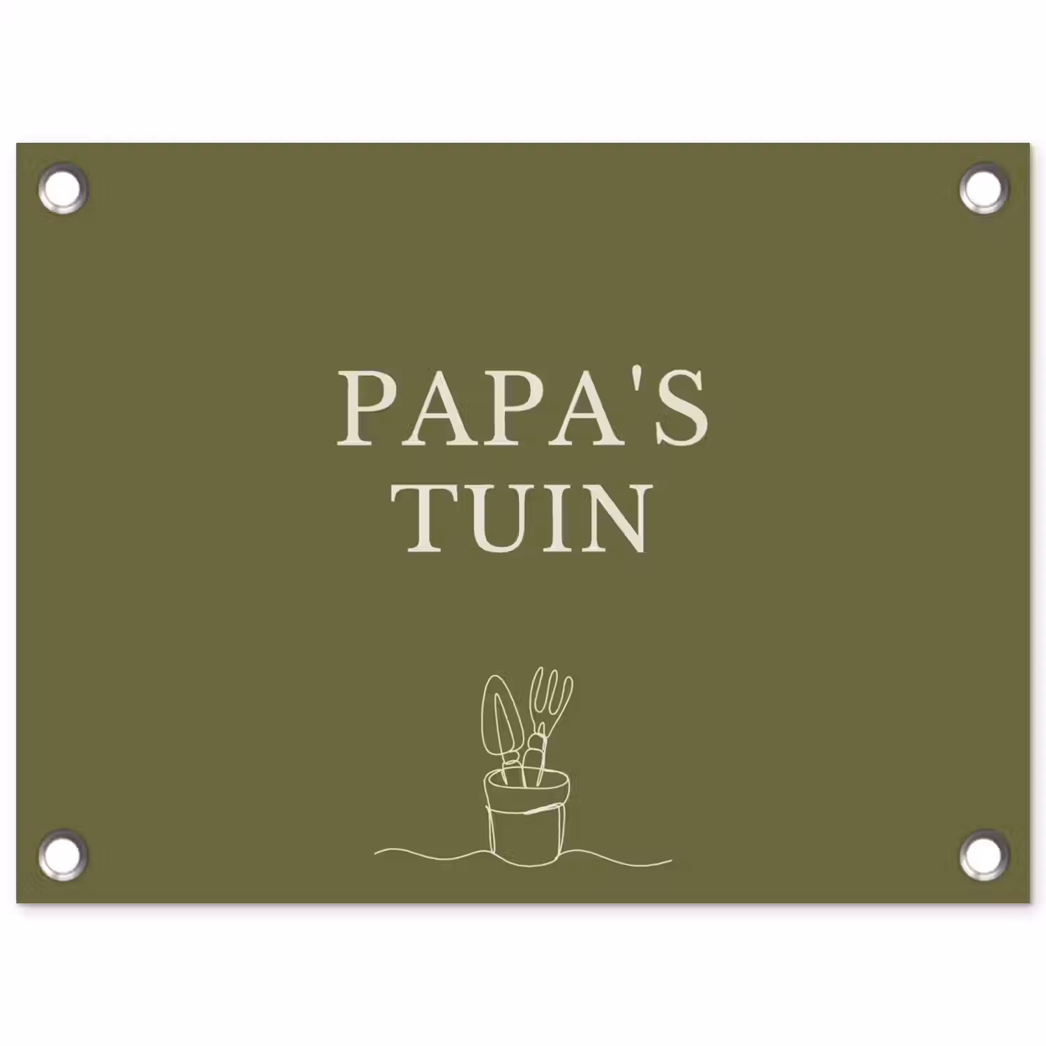 Papa's Tuin tuinposter los doek klein -3d