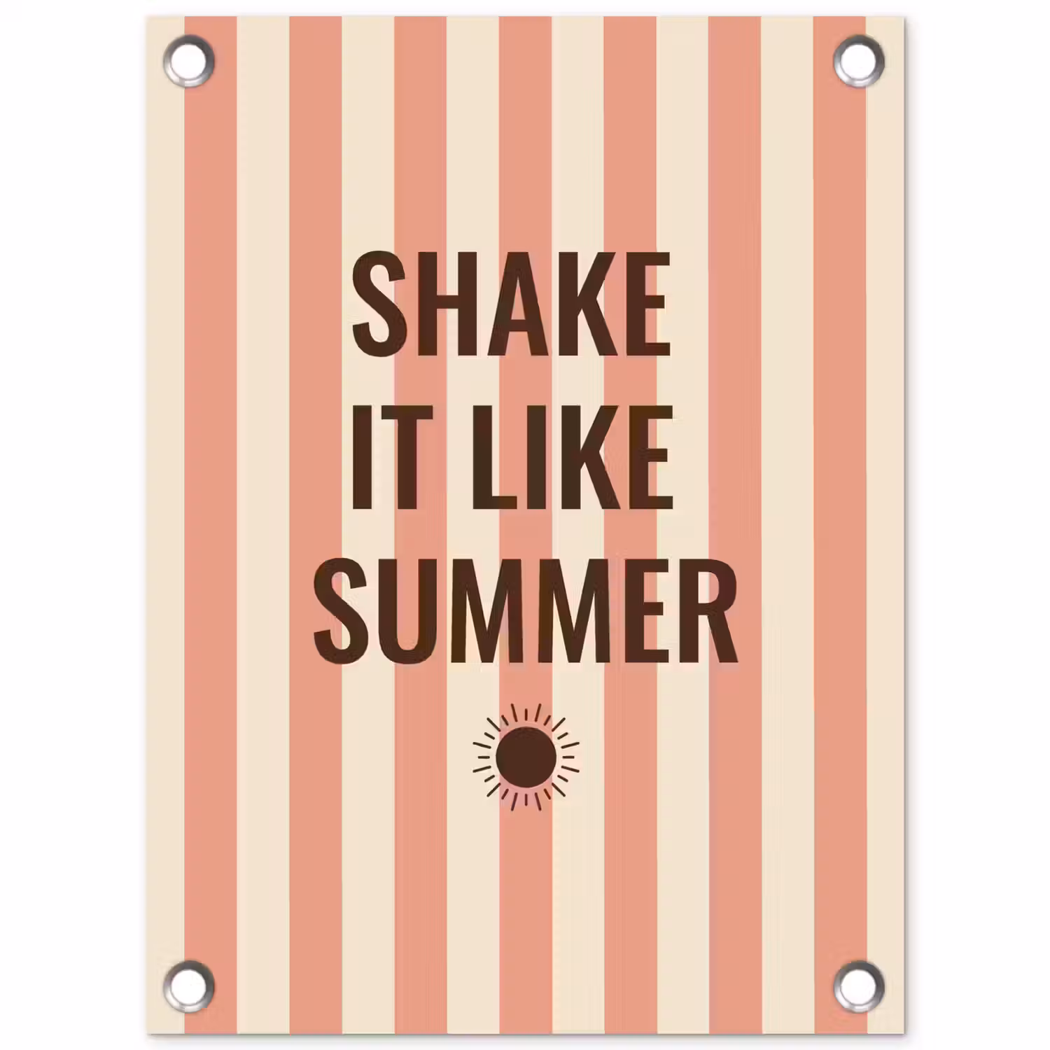 Zomer - Quote - Strepen tuinposter los doek klein -3d
