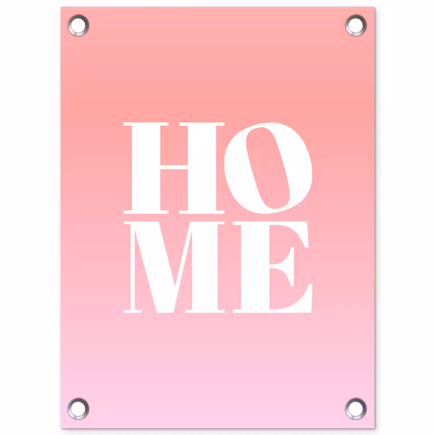 Home - Letters - Groot - Roze tuinposter los doek klein -3d