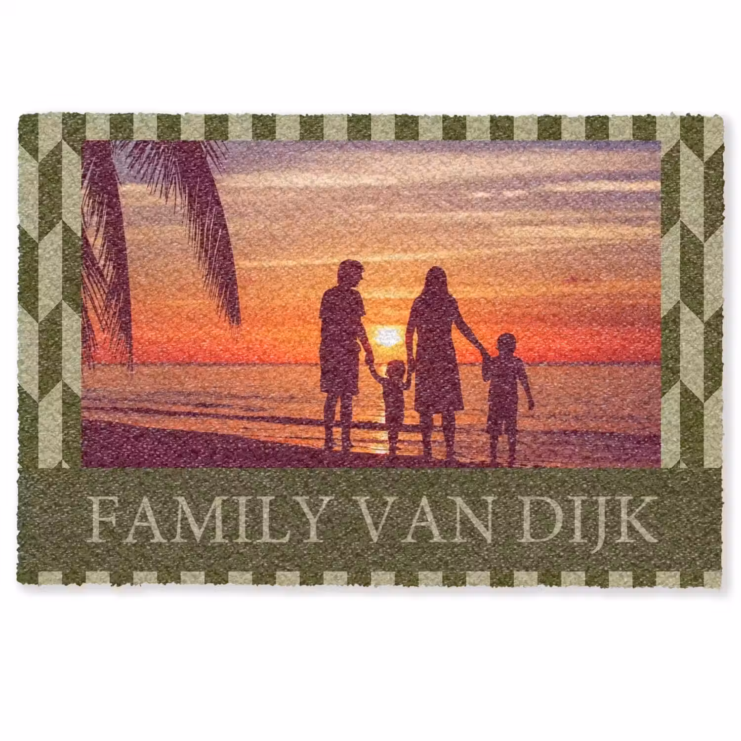 Familie - In - Patroon - Olive - Foto Deurmat klein -zkaufland3d