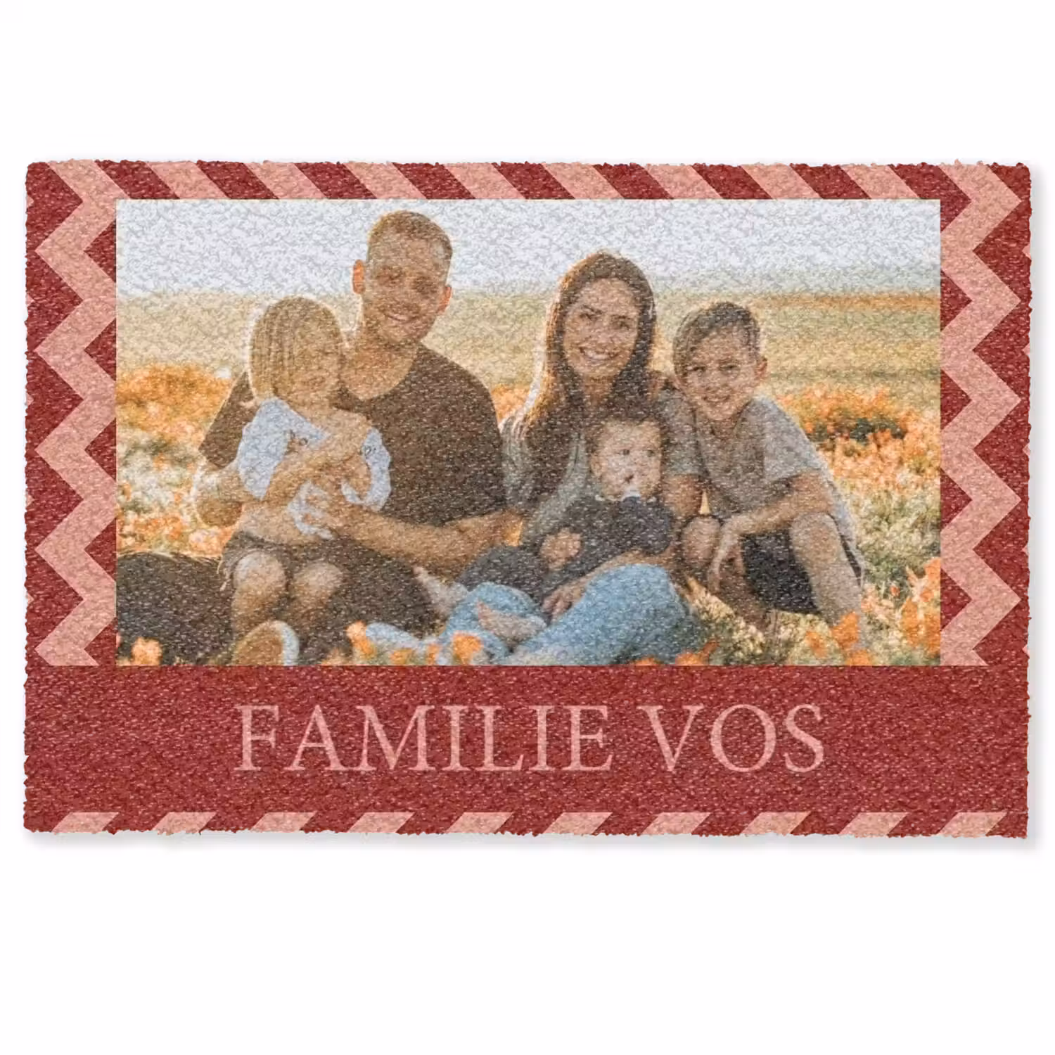 Familie - In - Patroon - Terracotta - Foto Deurmat klein -zkaufland3d