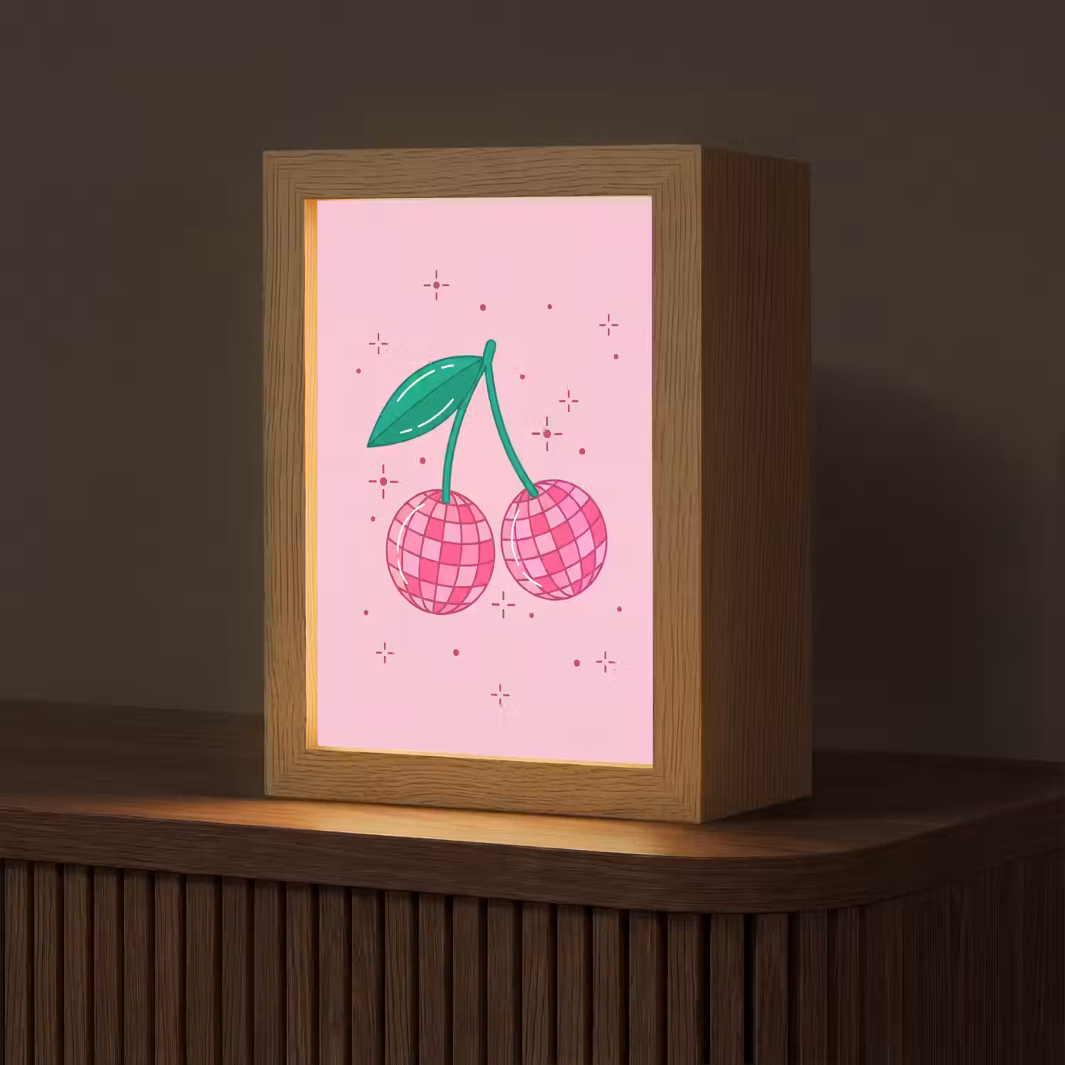 Decoratie - Disco-bal - Feest - Roze Light Box met kabel (Tafellamp) klein -z3d_website