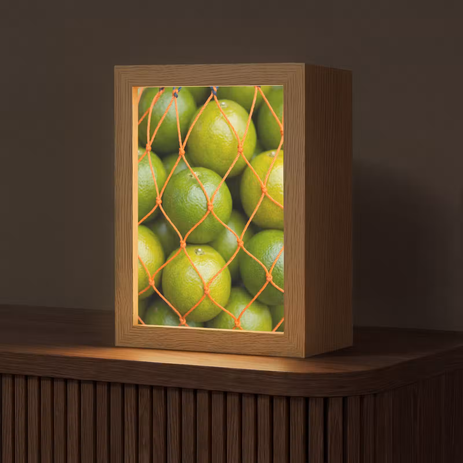 Personalisierte Lightbox - Essen – Netz – Grün – Markt - Eten - Net - Groen - Markt Light Box met kabel (Tafellamp) klein