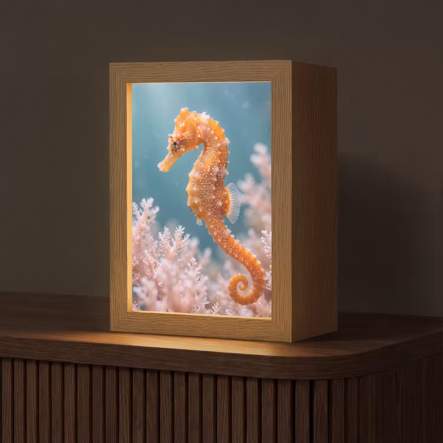 Vis - Koraal - Oceaan - Macro - Oranje Light Box met kabel (Tafellamp) klein -z3d_website
