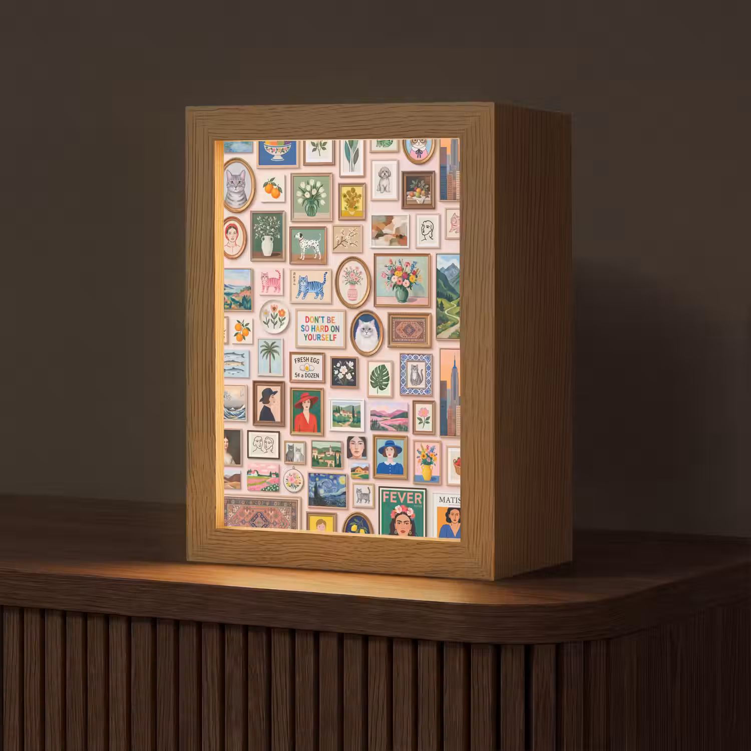Kunst - Collectie - Decoratie - Modern - Kleurrijk Light Box met kabel (Tafellamp) klein -z3d_website