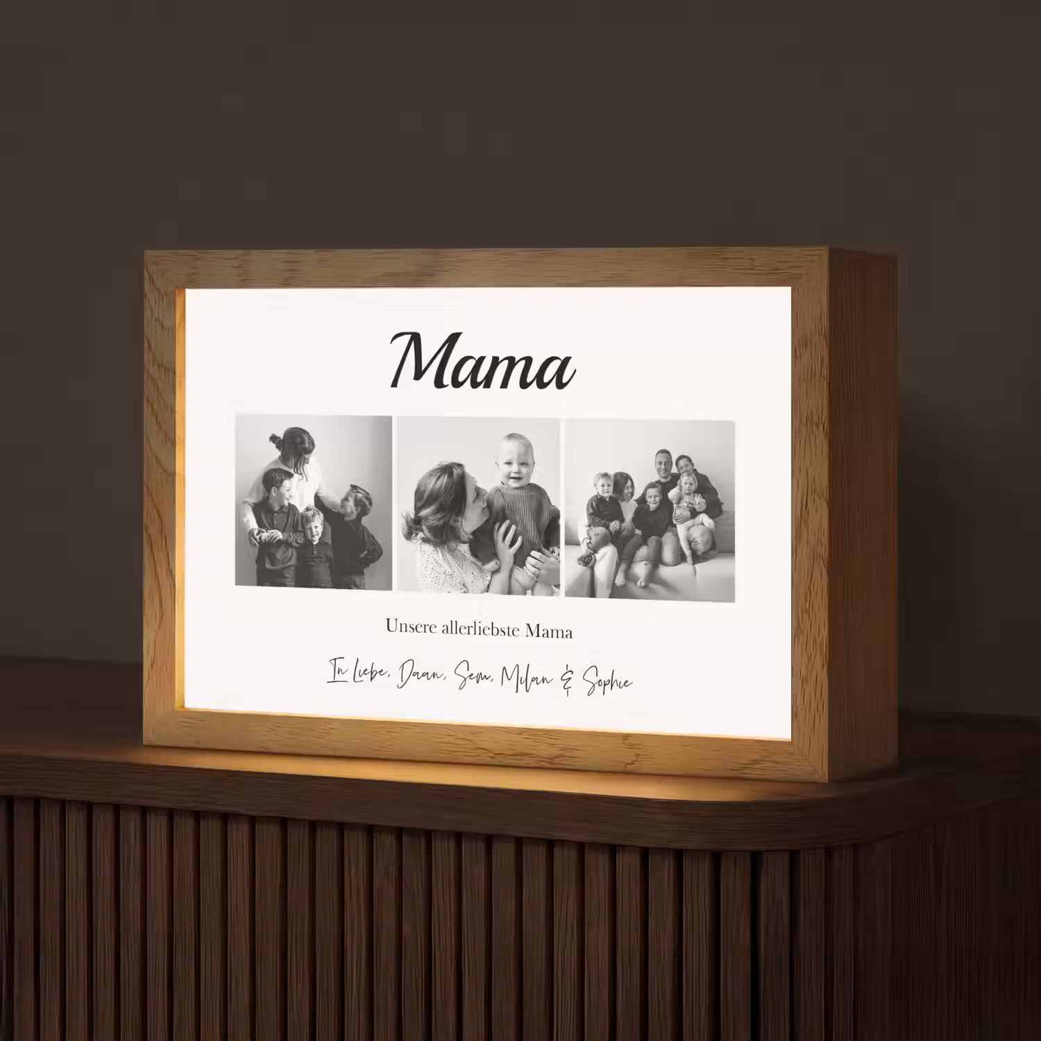 Mama - Fotocollage - 3 Fotos Light Box met kabel (Tafellamp) klein -z3d_website