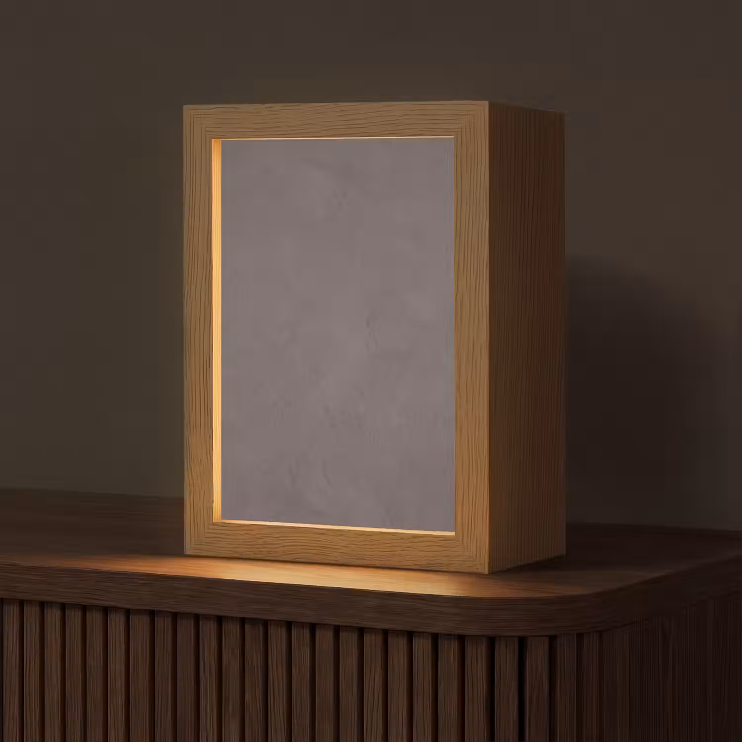 Textuur - Grijs - Modern - Abstract - Oppervlak Light Box met kabel (Tafellamp) klein -z3d_website