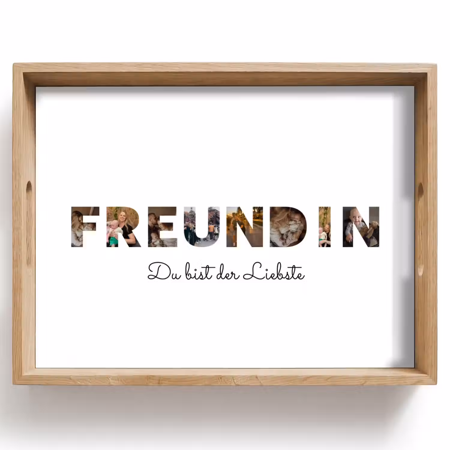 Freundin - Buchstaben-Collage Dienblad Rechthoek middel -z3d_shopping