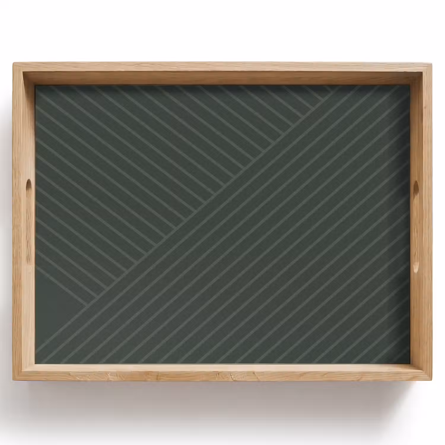 Lijnen - Abstract - Groen - Minimalistisch Dienblad Rechthoek middel -z3d_shopping