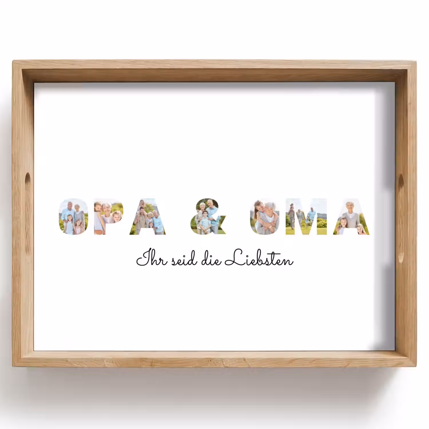 Opa & Oma - Buchstaben-Collage Dienblad Rechthoek middel -z3d_shopping