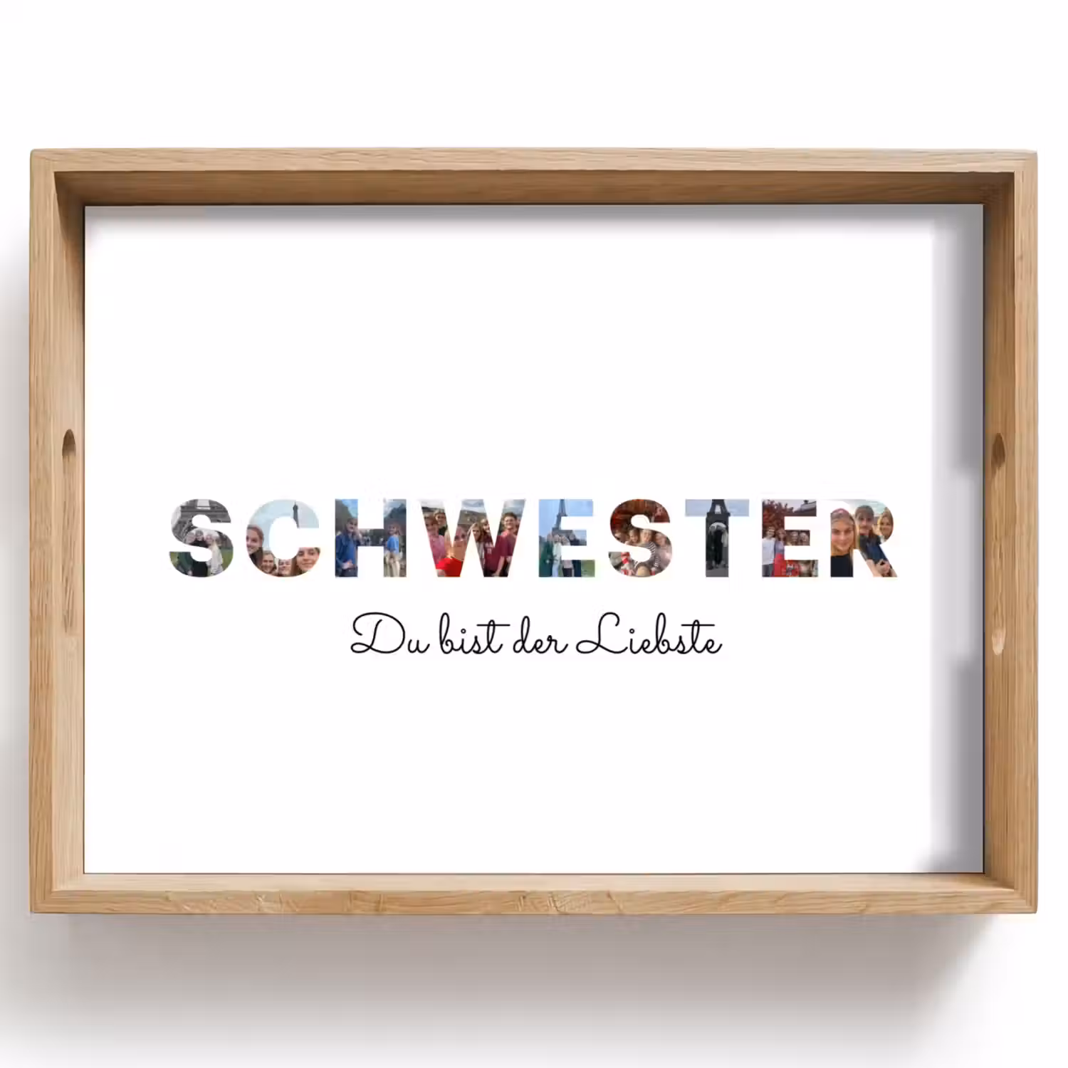 Schwester - Buchstaben-Collage Dienblad Rechthoek middel -z3d_shopping