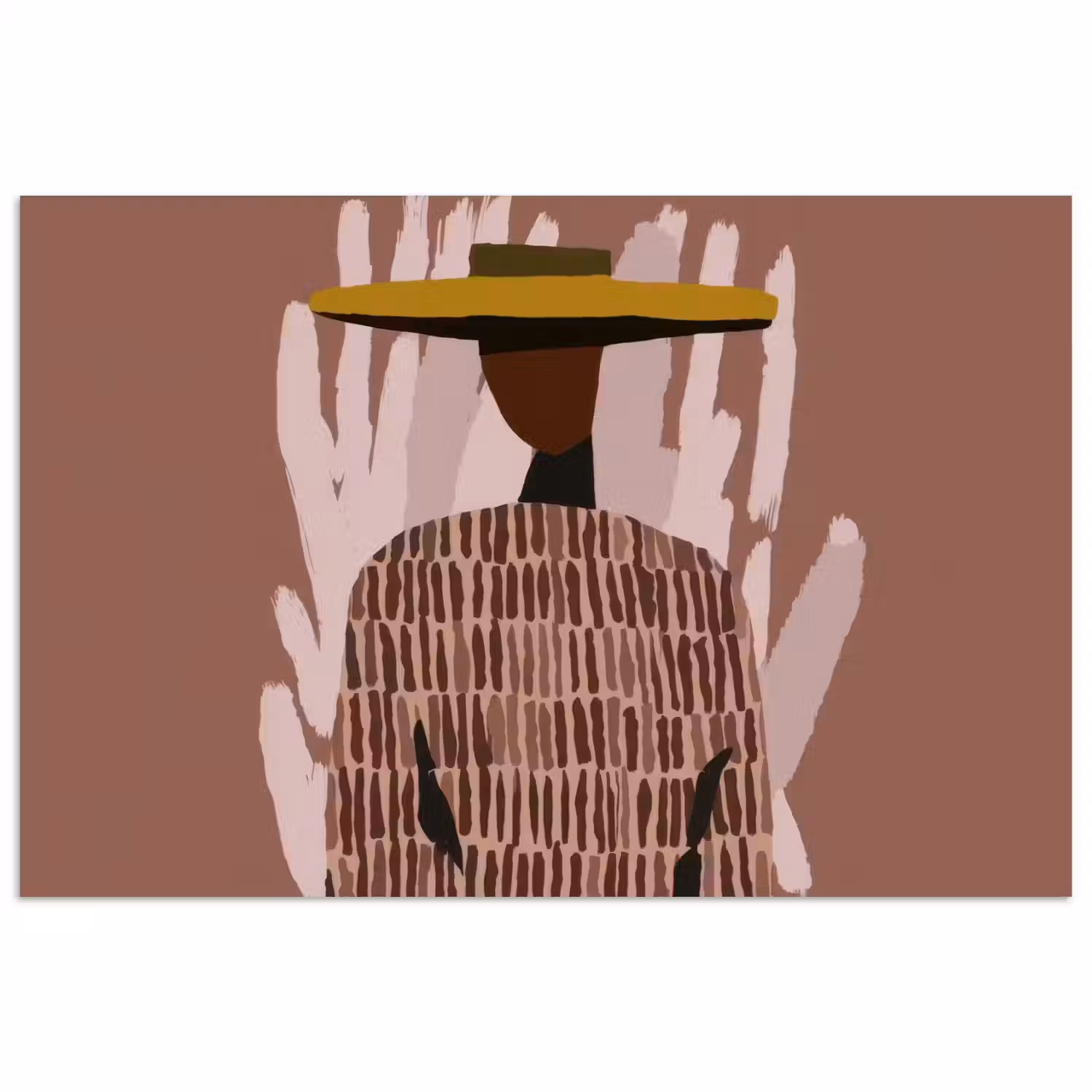 Abstract - Figuur - Illustratie - Hoed poster papier klein -3d