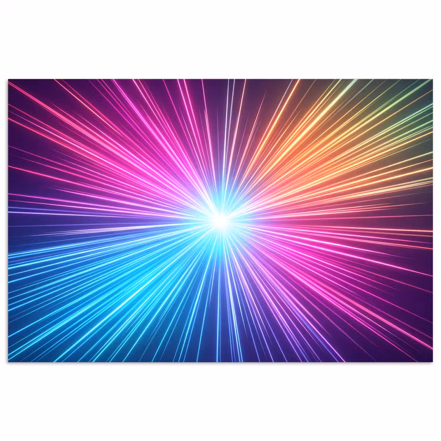 Abstract - Light - Burst - Modern - Colorful poster papier klein -3d