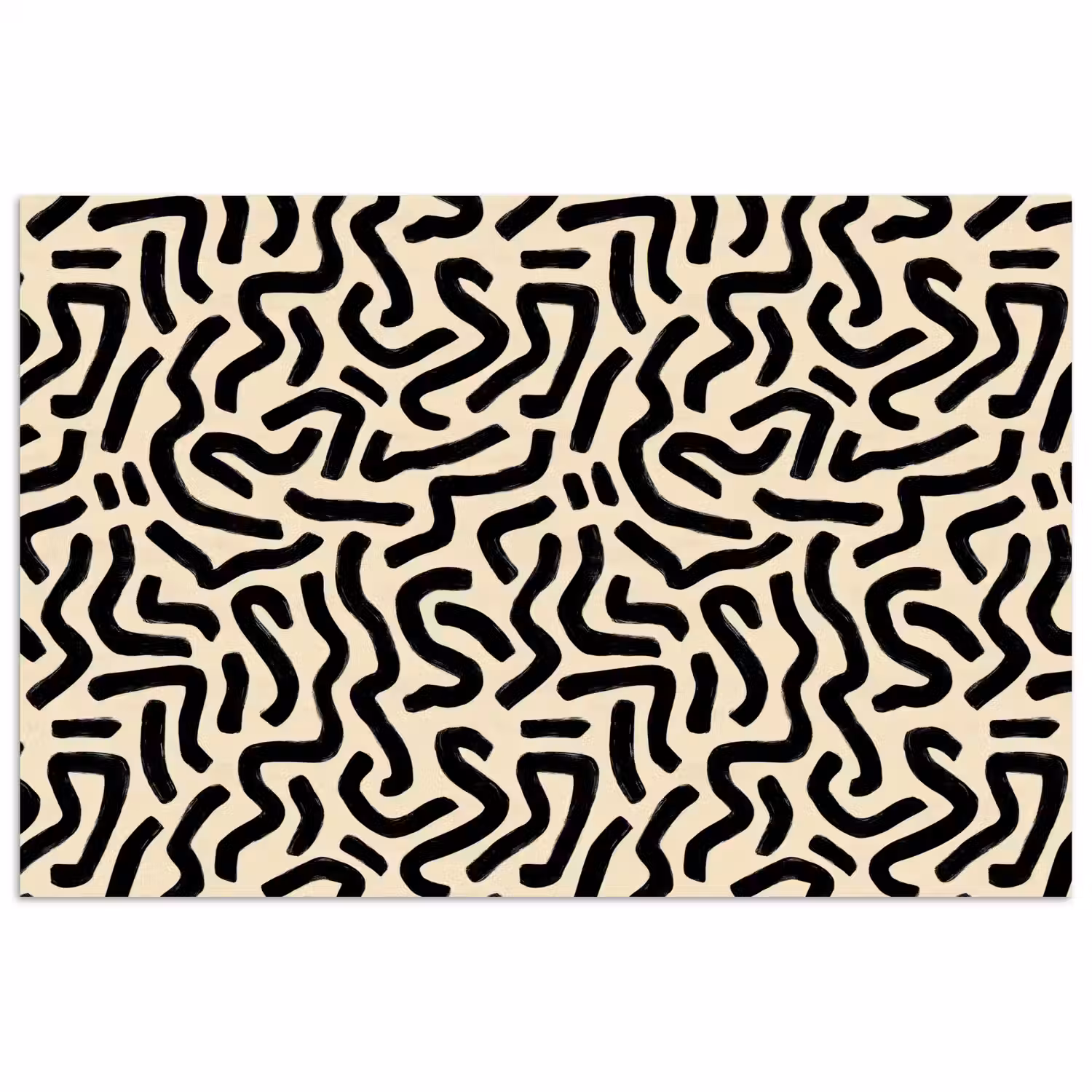 Abstract - Lijnen - Zwart poster papier klein 62 -3d