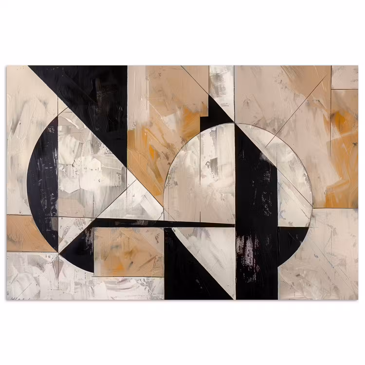Abstract - Modern - Geometrisch - Pastel poster papier klein -3d
