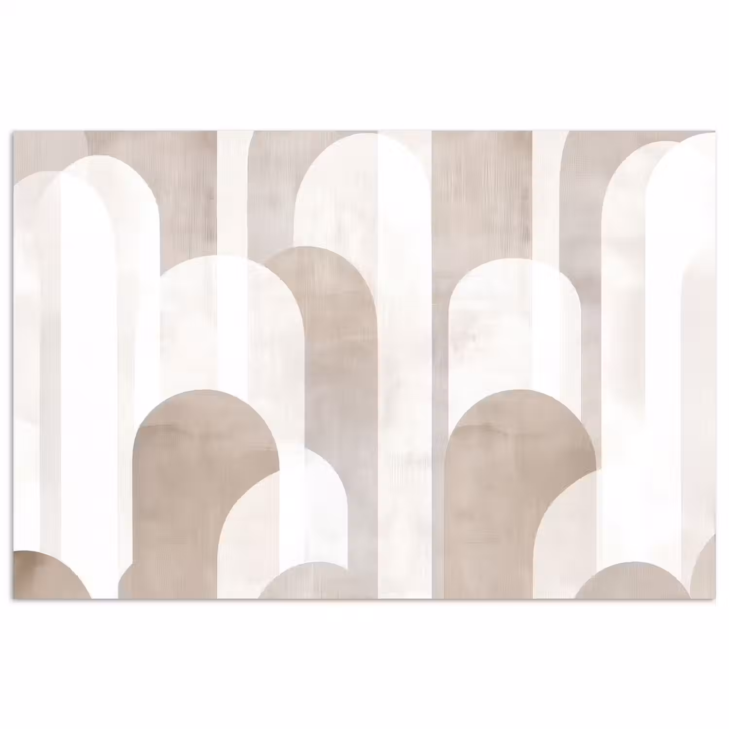Abstracte bogen - Modern - Beige poster papier klein -3d