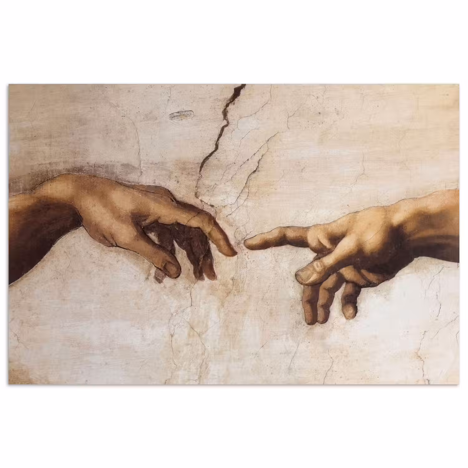 Adam - Michelangelo - Schilderij - Creation of Adam poster papier klein -3d