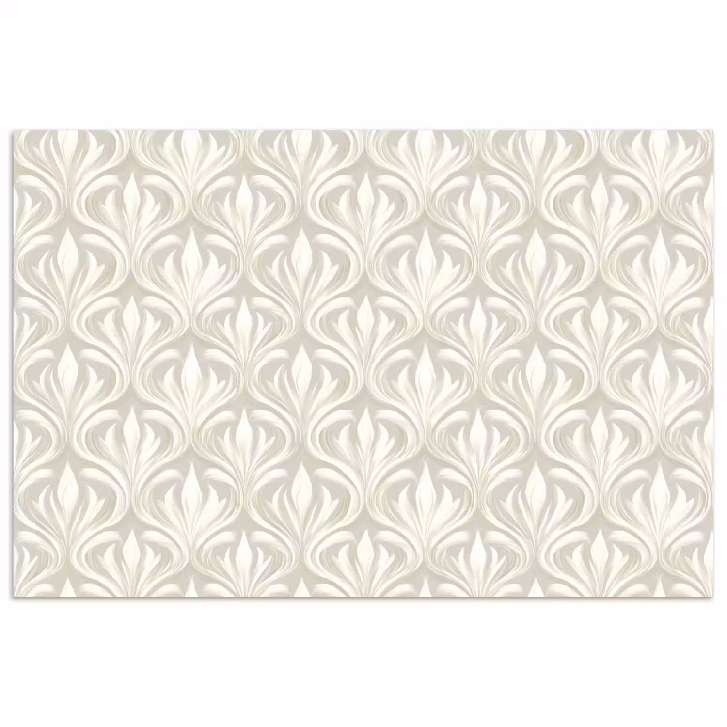 Barok - Patroon - Beige poster papier klein 62 -3d