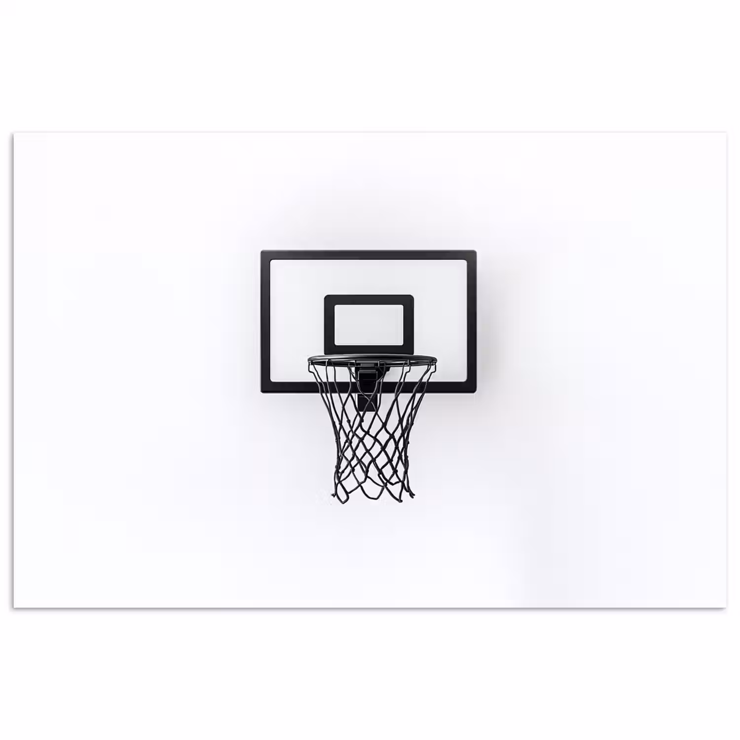Basketbalbord - Minimalistisch - Zwart poster papier klein -3d
