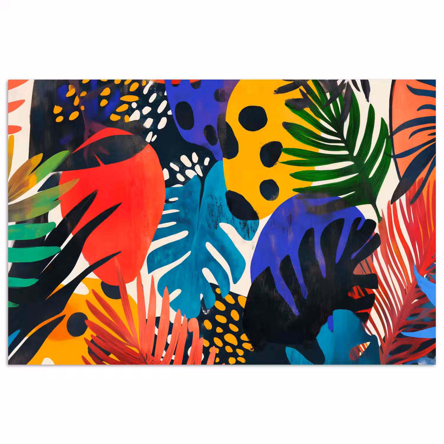 Bladeren - Vormen - Abstract - Kleurrijk poster papier klein -3d