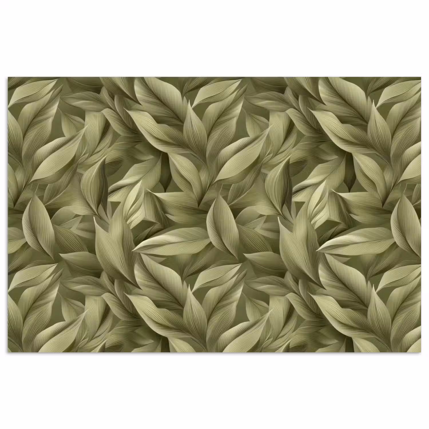 Bladeren - Modern - Groen poster papier klein 62 -3d