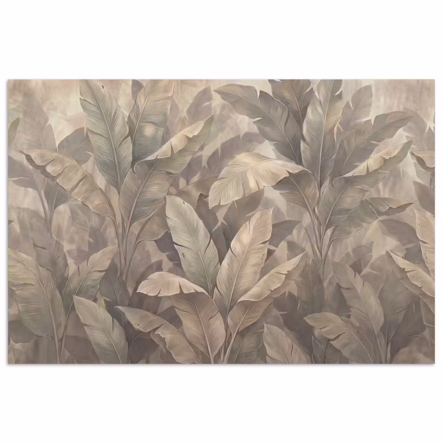 Bladeren - Tropisch - Natuur - Modern - Beige poster papier klein -3d