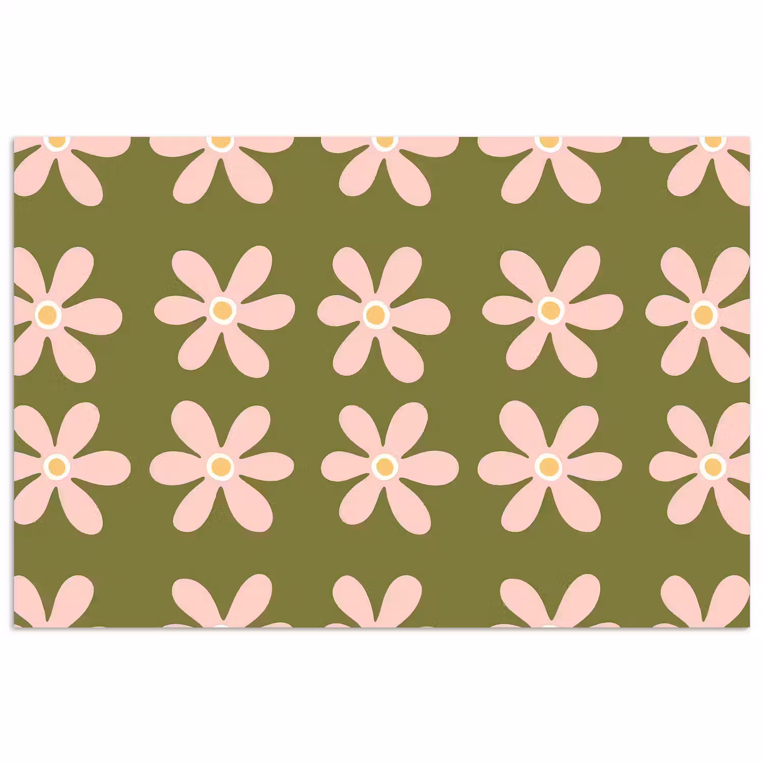 Bloem - Modern - Groen poster papier klein 62 -3d