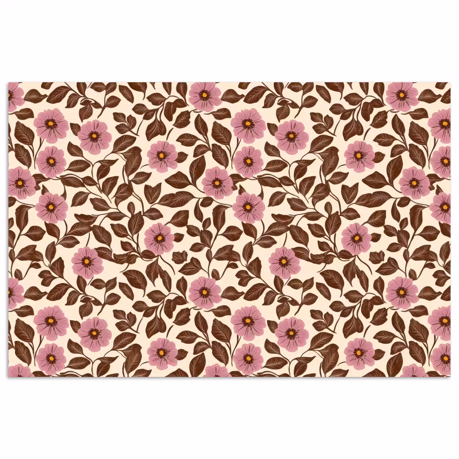 Bloemen - Bladeren - Kleurrijk poster papier klein 62 -3d