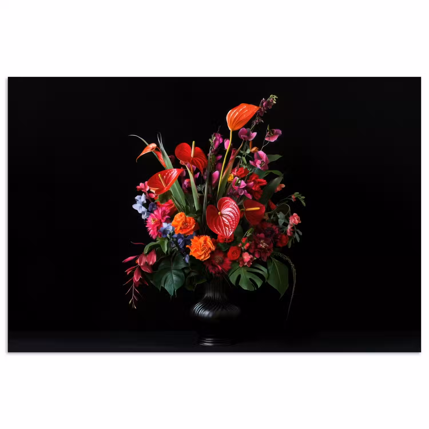 Bloemen - Boeket - Sierlijk poster papier klein -3d