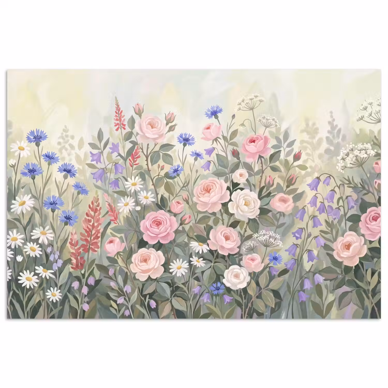 Bloemen - Tuin - Natuur - Kleurrijk poster papier klein -3d